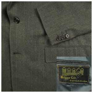 Vtg Single Breasted Suit Mens 40R/34R Classic Fit Wool 2 Piece Pinstripe Gray